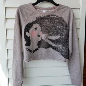 Disney Pocahontas Long Sleeve Cropped Sweater S